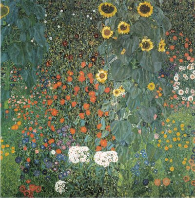 Bauerngarten mit Sonnenblumen von Gustav Klimt